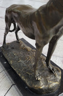Greyhound Whippet Bronze Sculpture by Fremiet 13" x 10"