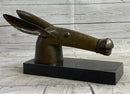 Donkey Head Bronze Bust on Marble Base by Pablo Picasso