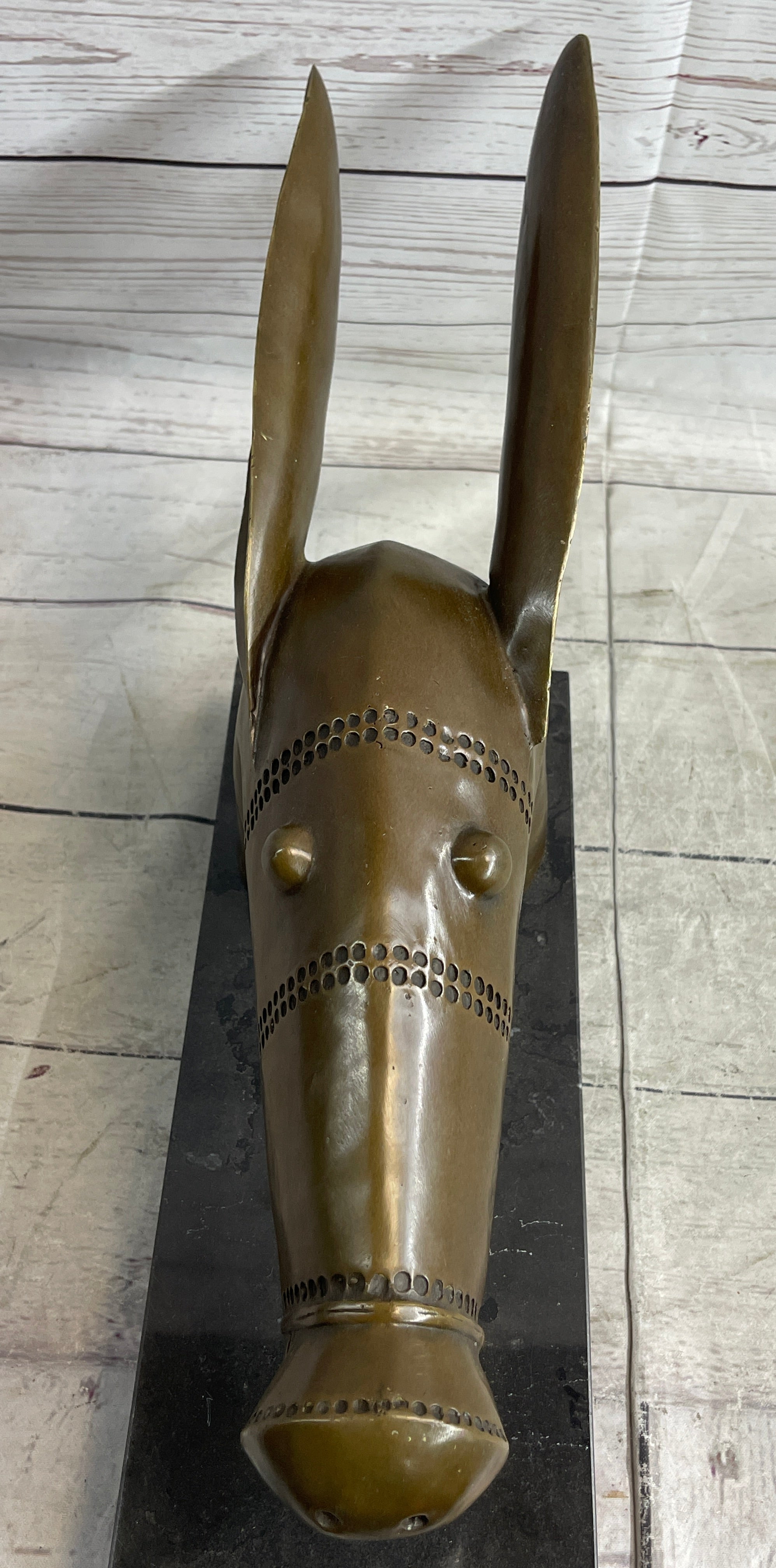 Donkey Head Bronze Bust on Marble Base by Pablo Picasso