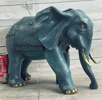 Extra Large Wildlife Elephant by Barye Green Patina Bronze