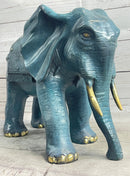 Extra Large Wildlife Elephant by Barye Green Patina Bronze