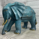 Extra Large Wildlife Elephant by Barye Green Patina Bronze