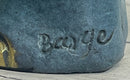 Extra Large Wildlife Elephant by Barye Green Patina Bronze