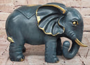 Bronze Elephant with Gold Tusks and Accents Feng Shui