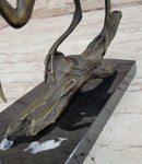 Egret Crane Great Blue Heron Wetland Coastal Bird Art Bronze Marble
