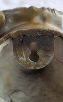 Wall Mounted Bull Head Bust Bronze Sculpture Signed 6.5" x 7.5"