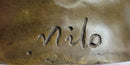Wall Mounted Bull Head Bust Bronze Sculpture Signed 6.5" x 7.5"
