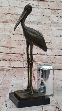 Bronze Stork Sculpture – Elegant Bird for Indoor or Outdoor