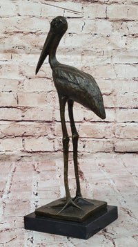 Bronze Stork Sculpture – Elegant Bird for Indoor or Outdoor