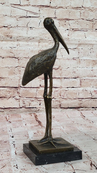 Bronze Stork Sculpture – Elegant Bird for Indoor or Outdoor