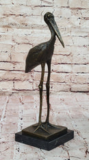 Bronze Stork Sculpture – Elegant Bird for Indoor or Outdoor
