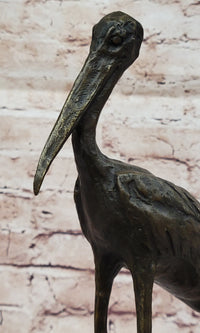 Bronze Stork Sculpture – Elegant Bird for Indoor or Outdoor