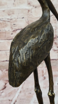 Bronze Stork Sculpture – Elegant Bird for Indoor or Outdoor