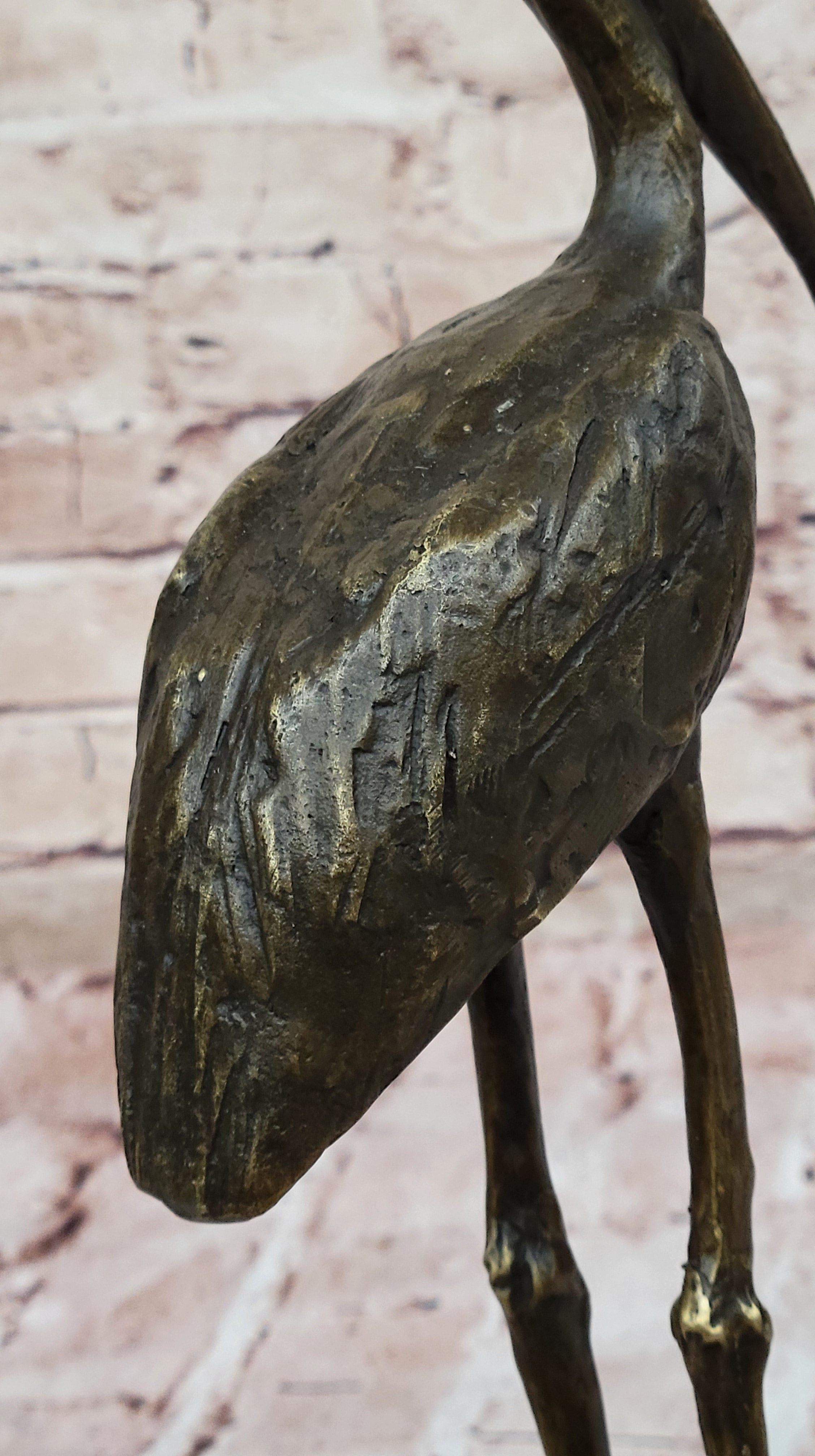 Bronze Stork Sculpture – Elegant Bird for Indoor or Outdoor