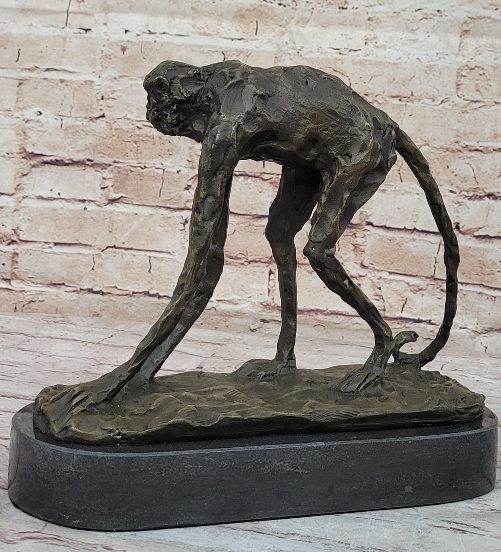 Abstract Modern Art Ape Monkey Bronze Sculpture Marble Sale
