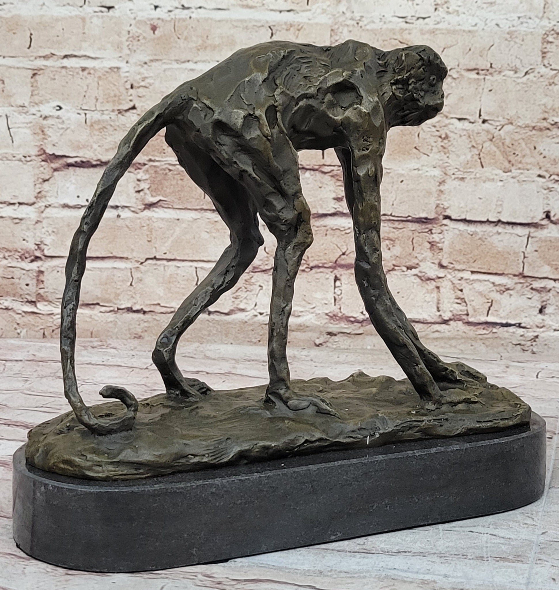 Abstract Modern Art Ape Monkey Bronze Sculpture Marble Sale