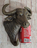 Bull Steer Buffalo Cow Cattle Bronze Wall Mounted Head Signed Art
