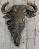 Bull Steer Buffalo Cow Cattle Bronze Wall Mounted Head Signed Art