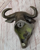 Bull Steer Buffalo Cow Cattle Bronze Wall Mounted Head Signed Art