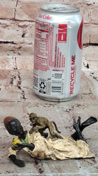 Vienna Bronze Sculpture by Bergman: Arab Man with Monkey