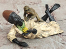 Vienna Bronze Sculpture by Bergman: Arab Man with Monkey