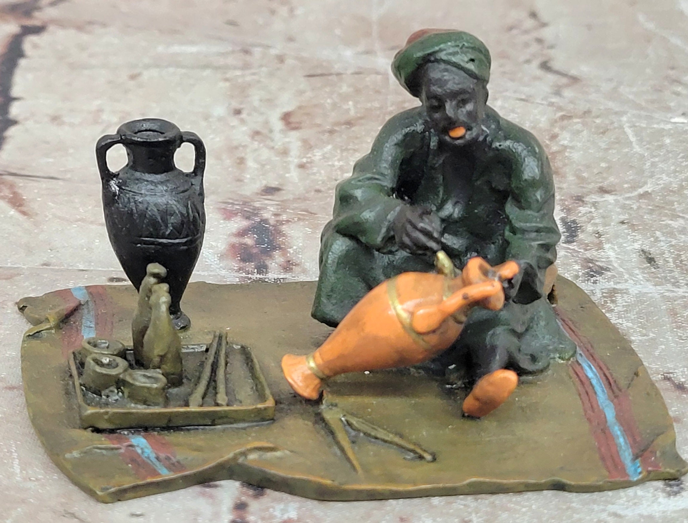 Franz Bergman ''Arabian Potter'' Cold-Painted Vienna Bronze Figure Sculpture