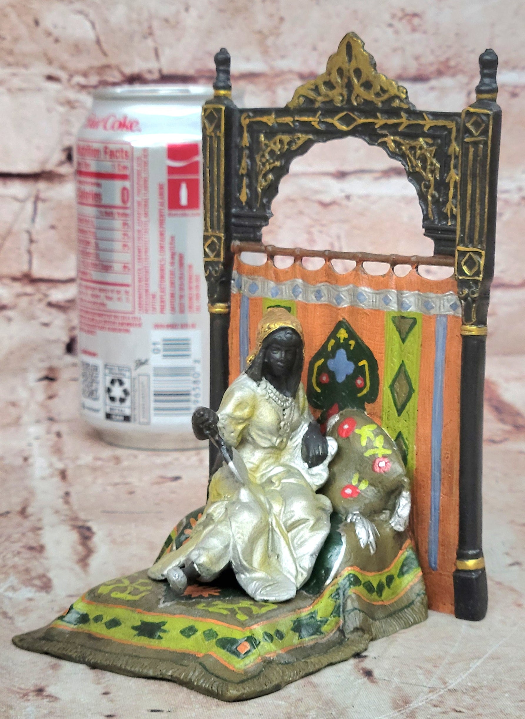 Franz Bergman Austrian Orientalist Cold-Painted Bronze Sculpture Statue