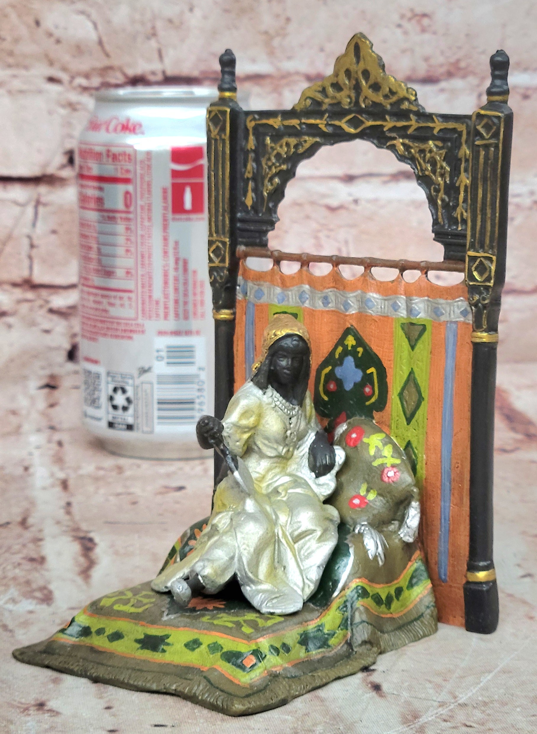 Franz Bergman Austrian Orientalist Cold-Painted Bronze Sculpture Statue