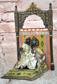 Franz Bergman Austrian Orientalist Cold-Painted Bronze Sculpture Statue