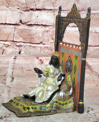 Franz Bergman Austrian Orientalist Cold-Painted Bronze Sculpture Statue