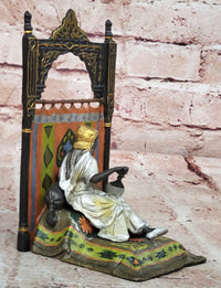 Franz Bergman Austrian Orientalist Cold-Painted Bronze Sculpture Statue
