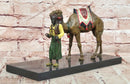 Hand Mand Franz Bergman Cold Paint Vienna Bronze Sculpture Arav Man W/ Camel