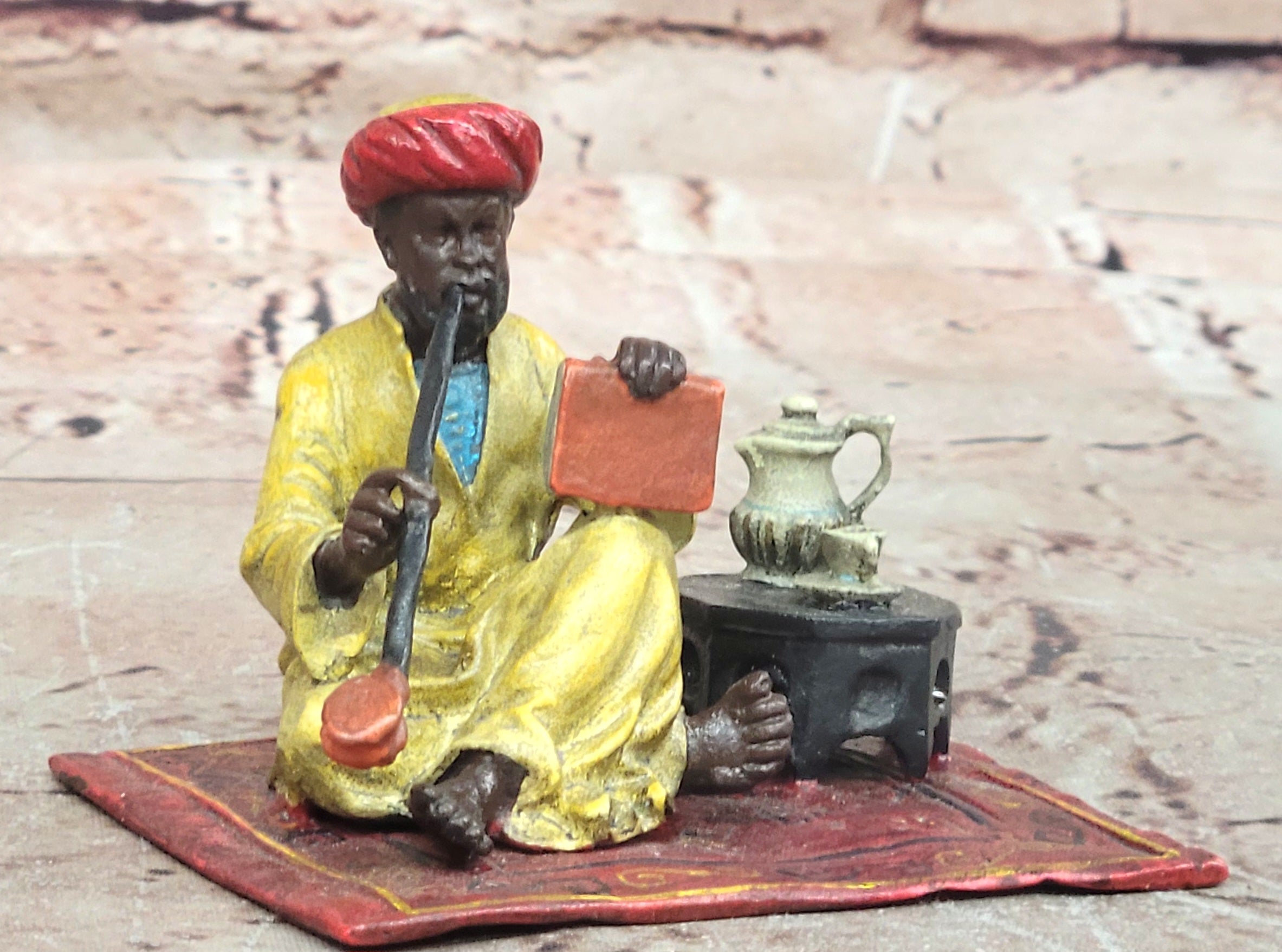 After Bergman, Vienna Bronze Arab Man Smoking Pipe