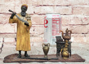 Signed Bergman Orientalist Sculpture of Rug Merchants Bronze Sculpture Statue