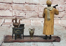 Signed Bergman Orientalist Sculpture of Rug Merchants Bronze Sculpture Statue
