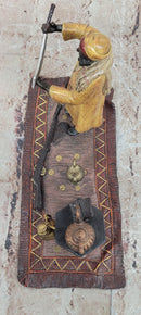 Signed Bergman Orientalist Sculpture of Rug Merchants Bronze Sculpture Statue