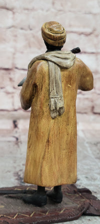 Signed Bergman Orientalist Sculpture of Rug Merchants Bronze Sculpture Statue
