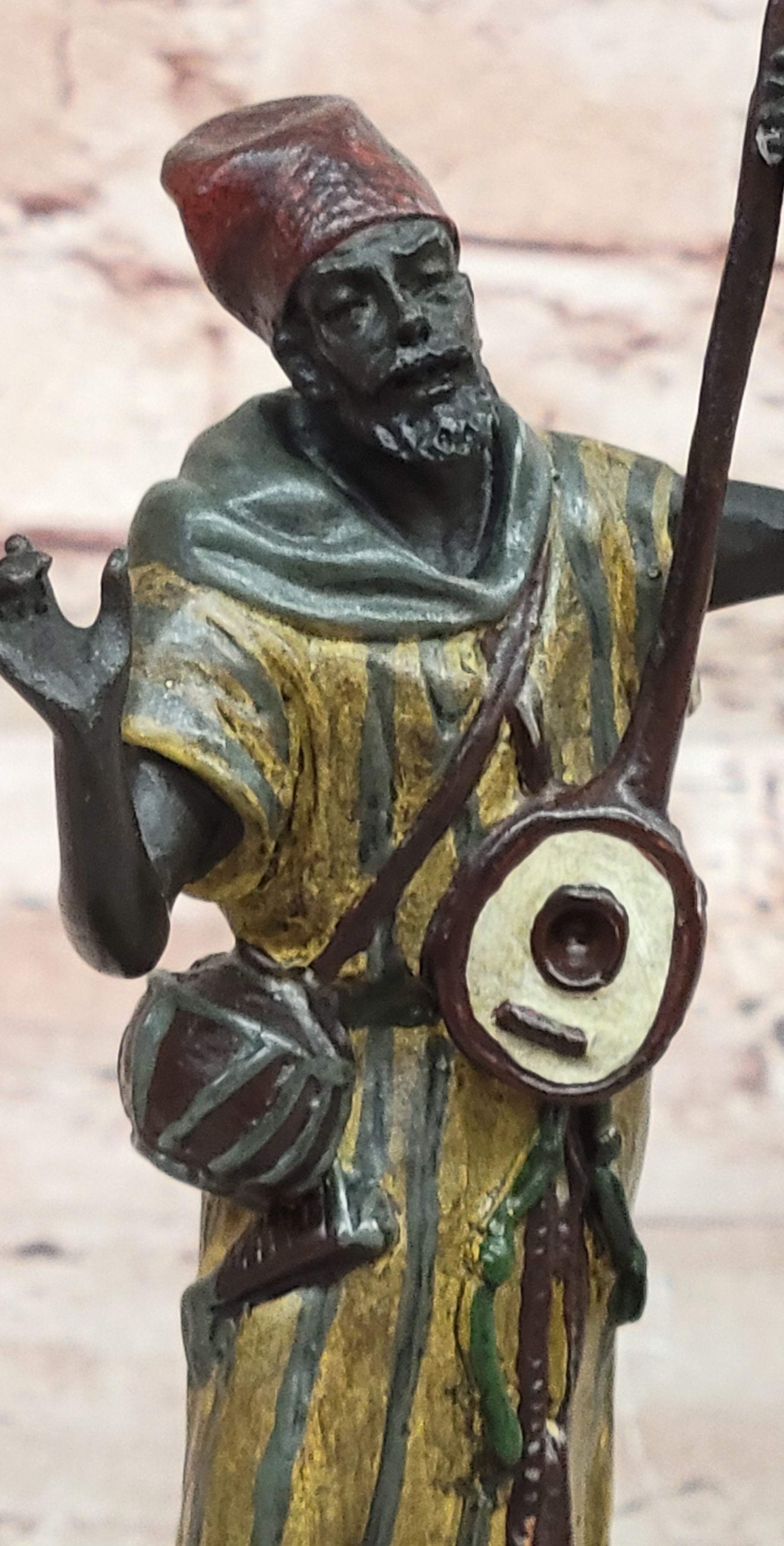 Austrian Cold Painted Figure of a Musician, after Franz Bergmann Hand Made