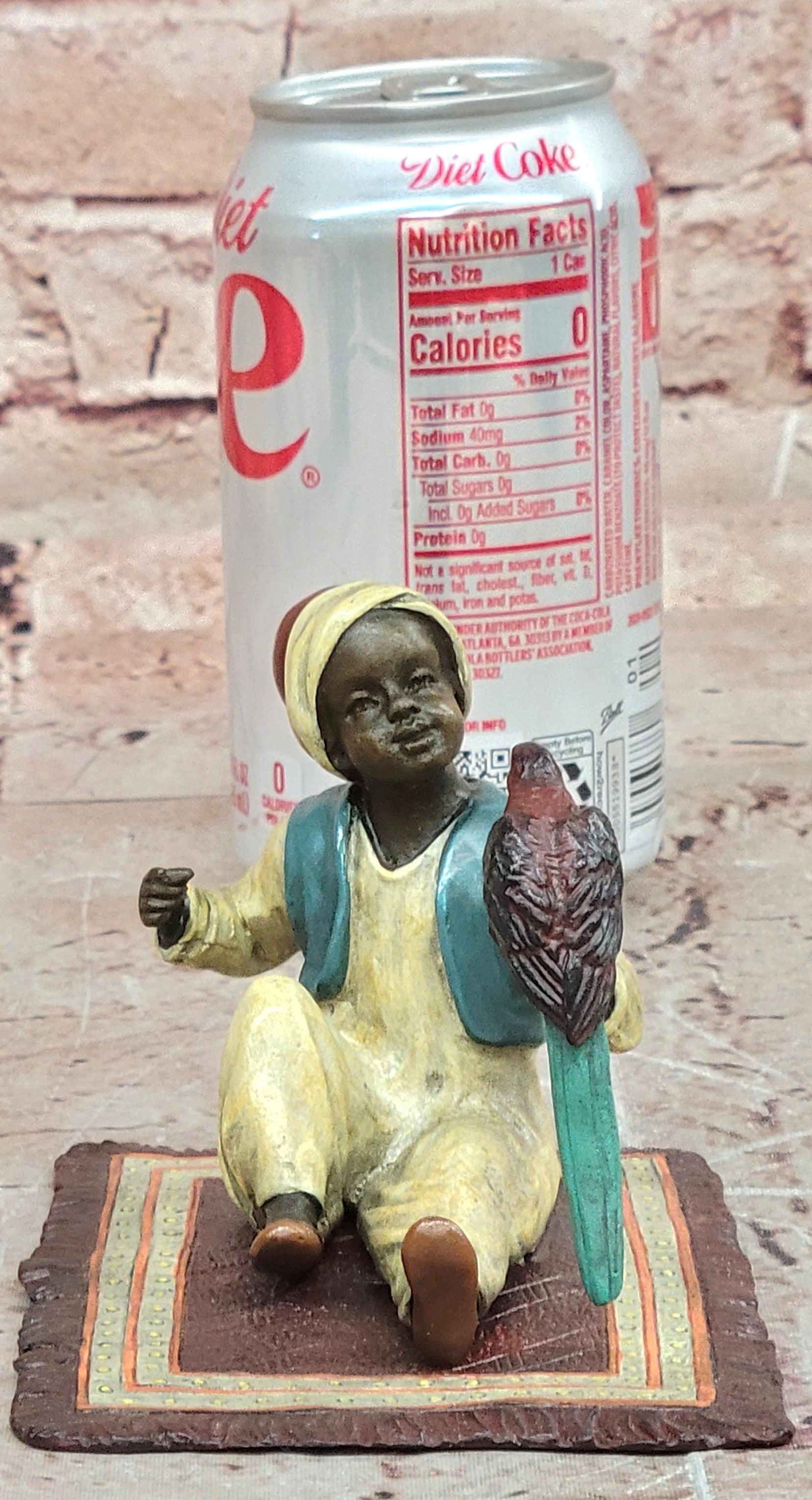 Franz Bergman Cold Painted Bronze Sculpture of an Arab Sitting on an Oriental Rug