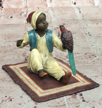 Franz Bergman Cold Painted Bronze Sculpture of an Arab Sitting on an Oriental Rug
