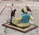 Franz Bergman Cold Painted Bronze Sculpture of an Arab Sitting on an Oriental Rug