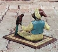 Franz Bergman Cold Painted Bronze Sculpture of an Arab Sitting on an Oriental Rug
