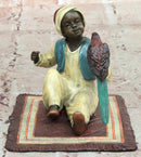 Franz Bergman Cold Painted Bronze Sculpture of an Arab Sitting on an Oriental Rug