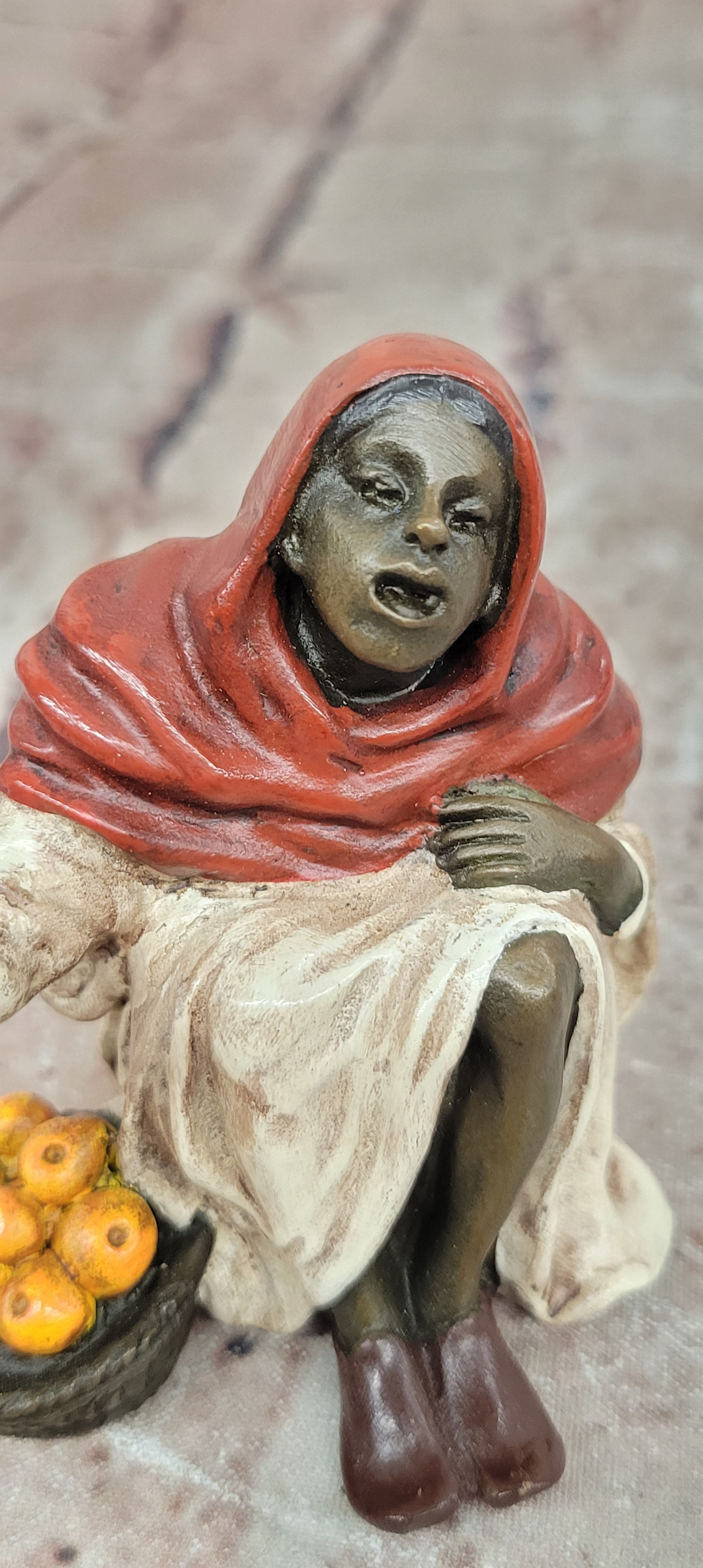 Franz Berman Fruit Seller Orientalist Genuine Bronze Sculpture Statue