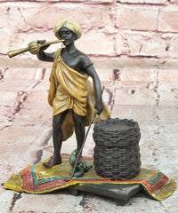 Franze Bergman Vienna Snake Charmer Genuine Bronze Sculpture Figurine