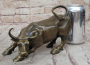 Wall Street Bull Miniature Hot Cast Bronze Sculpture Lost Wax