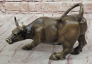 Wall Street Bull Miniature Hot Cast Bronze Sculpture Lost Wax
