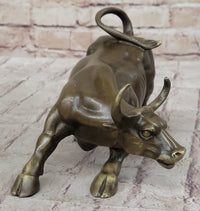 Wall Street Bull Miniature Hot Cast Bronze Sculpture Lost Wax