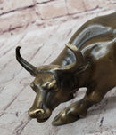 Wall Street Bull Miniature Hot Cast Bronze Sculpture Lost Wax