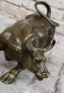 Wall Street Bull Miniature Hot Cast Bronze Sculpture Lost Wax